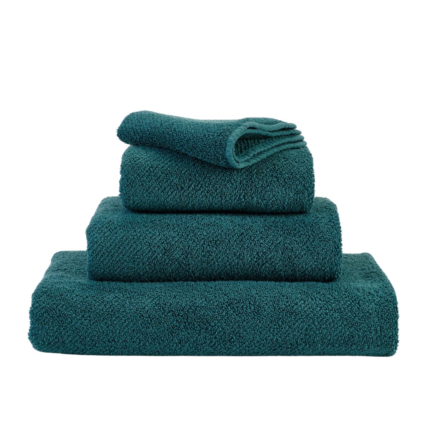 Luxusní petrolejový ručník 320 Duck ze 100% egyptské bavlny Giza 70 s texturou Twill Waterfall Bathrooms
