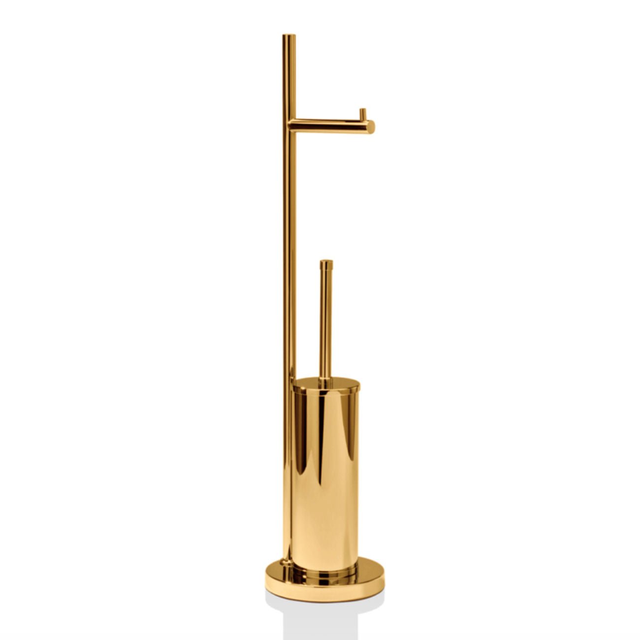 Zlatý stojan na WC štětku Decor Walther v provedení lesklé zlato přináší do koupelny výjimečnou eleganci - Waterfall Bathrooms