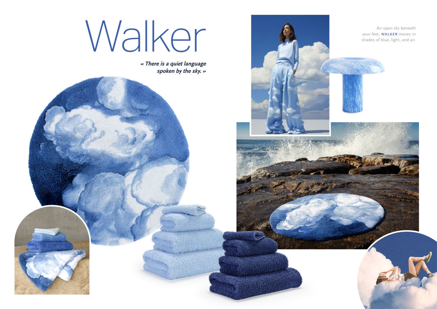 Modrá koupelnová předložka Walker od Abyss & Habidecor