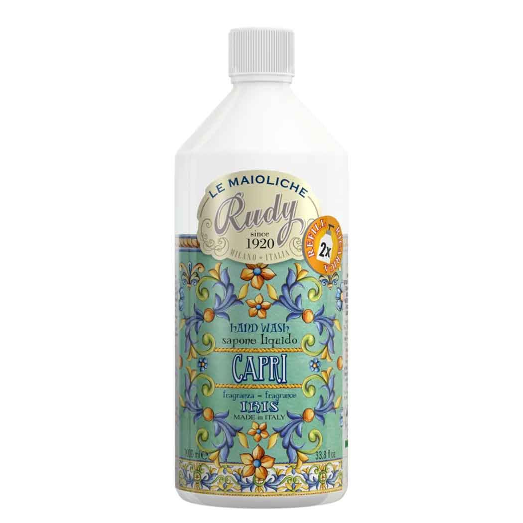 Rudy Profumi Náplň tekutého mýdla Capri, 1000 ml, vůně kosatce a ylang-ylang, Waterfall Bathrooms