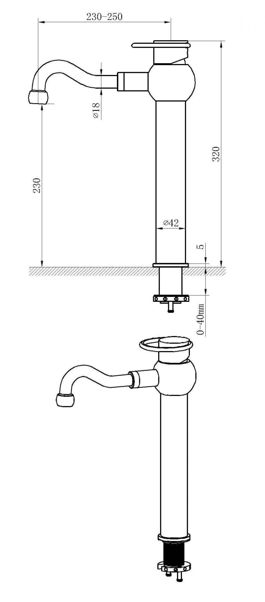 Sole ORB Faucet with Grey Concrete Sink - |VESIMI Design| Luxury Bathrooms & Deco