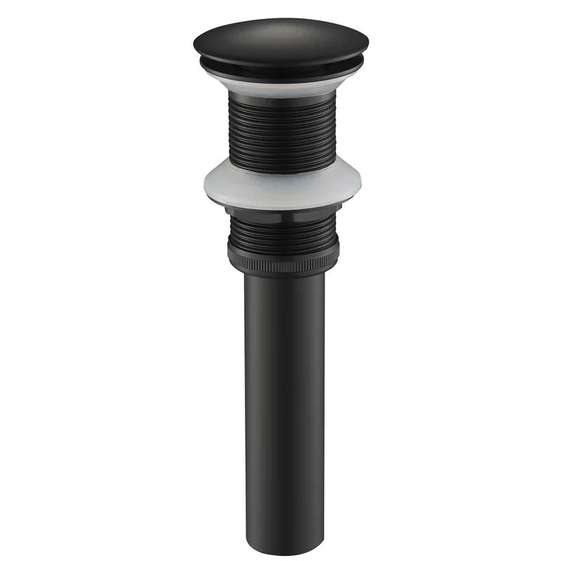 Matně černá umyvadlová výpusť Click-Clack v industriálním stylu Waterfall Bathrooms