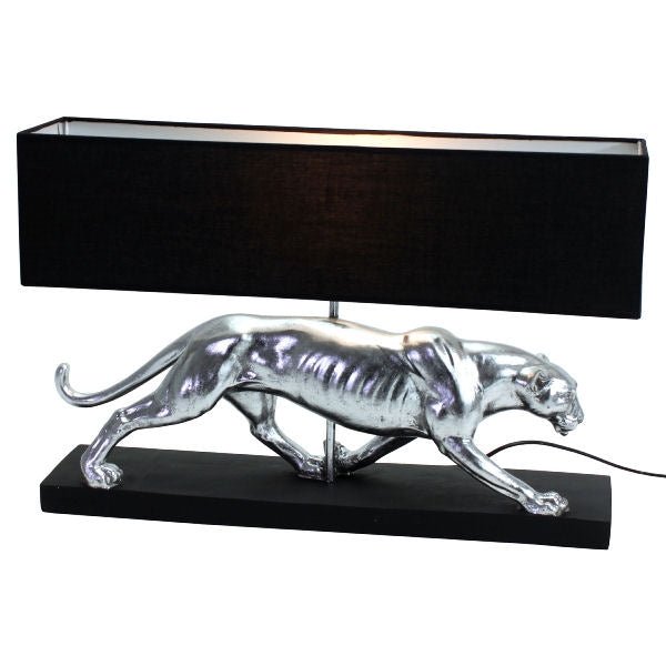 Stříbrná designová lampa, puma Baghiro Werns
