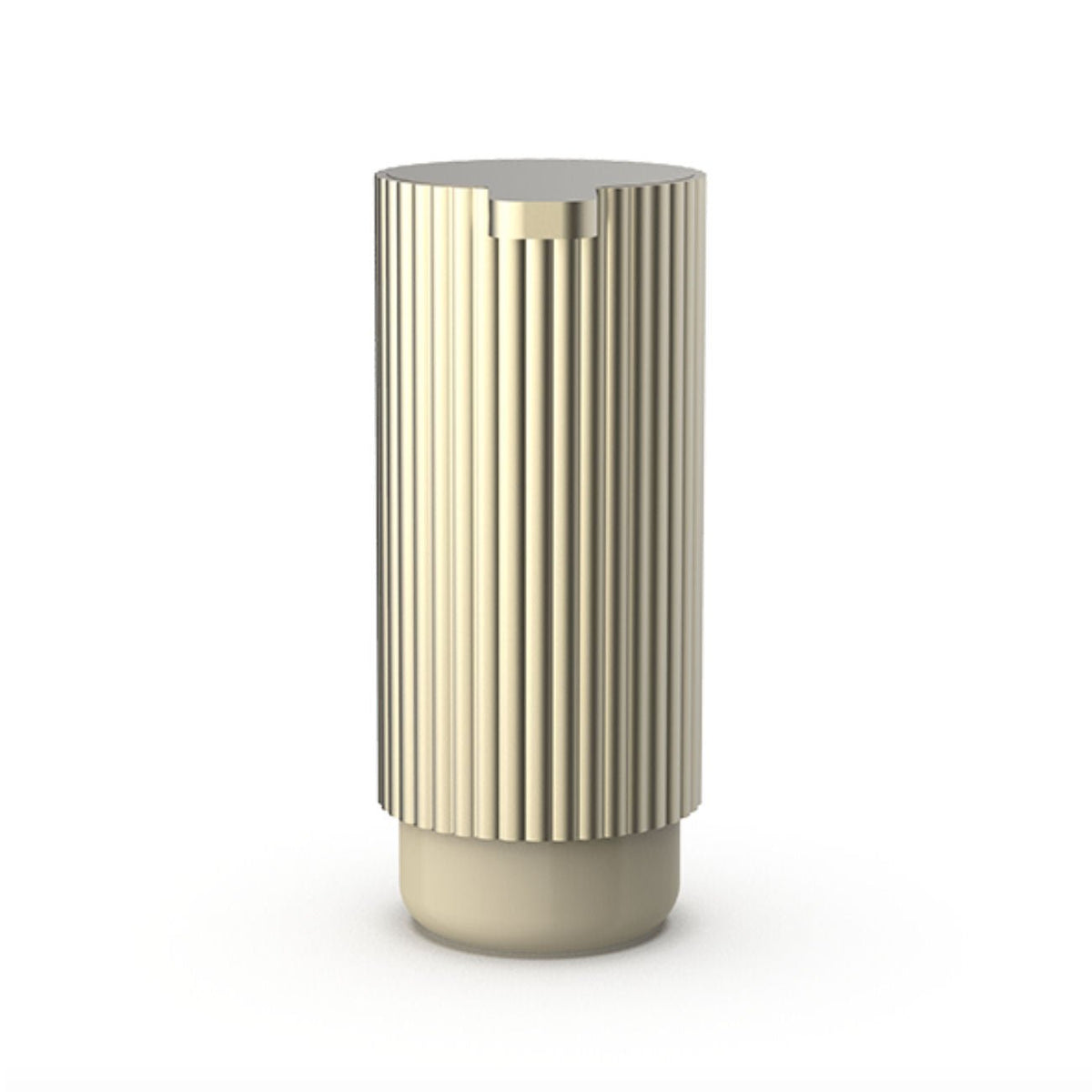 Luxusní dávkovač tekutého mýdla z hliníku a porcelánu v barvě Champagne Gold a Dune od značky Decor Walther - Waterfall Bathrooms