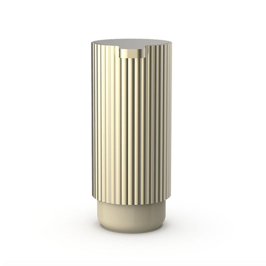 Luxusní dávkovač tekutého mýdla z hliníku a porcelánu v barvě Champagne Gold a Dune od značky Decor Walther - Waterfall Bathrooms