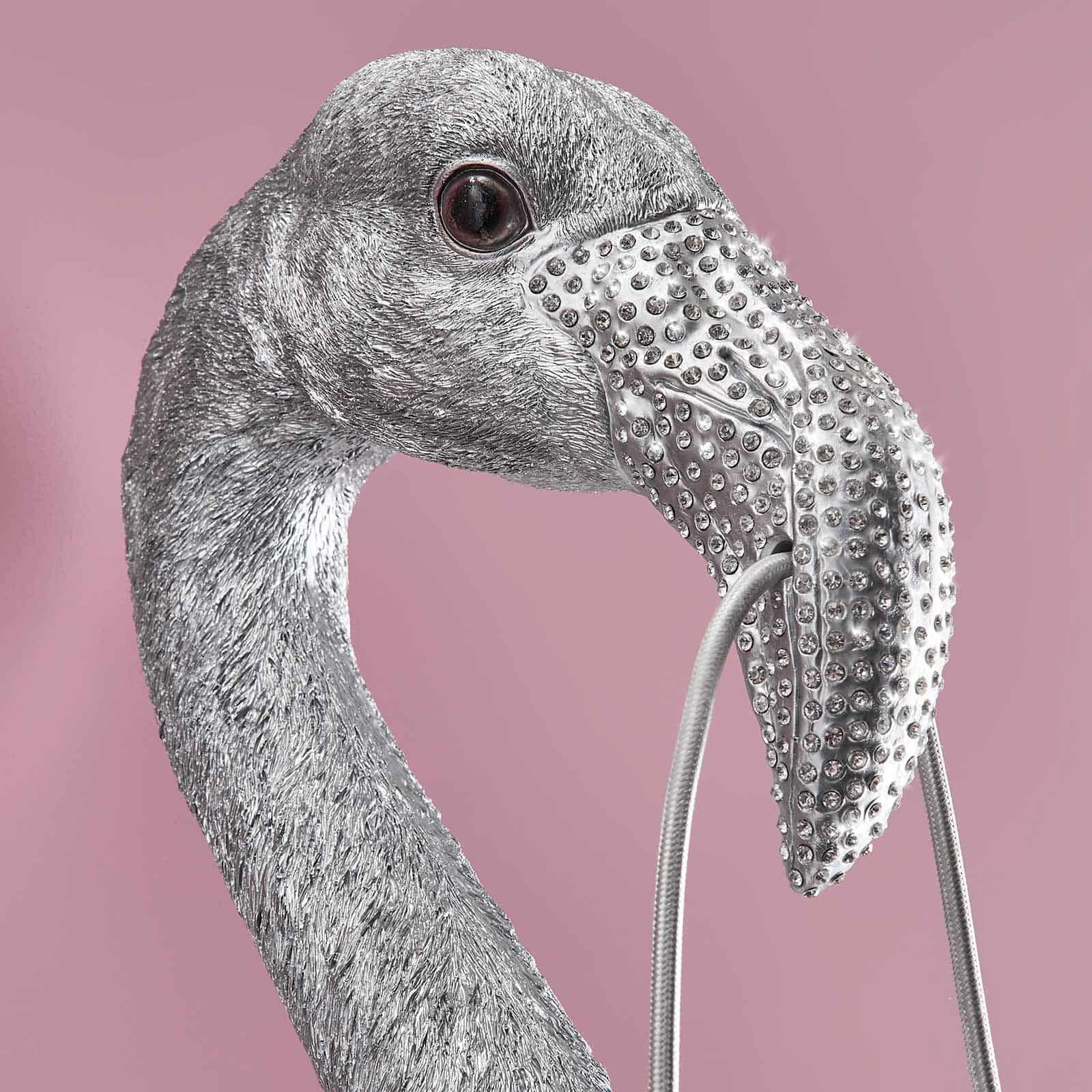 Luxusní stříbrná designová nástěnná lampa Flamingo Tiffany dodá vašemu interiéru osobitý styl a elegantní atmosféru - Waterfall Bathrooms