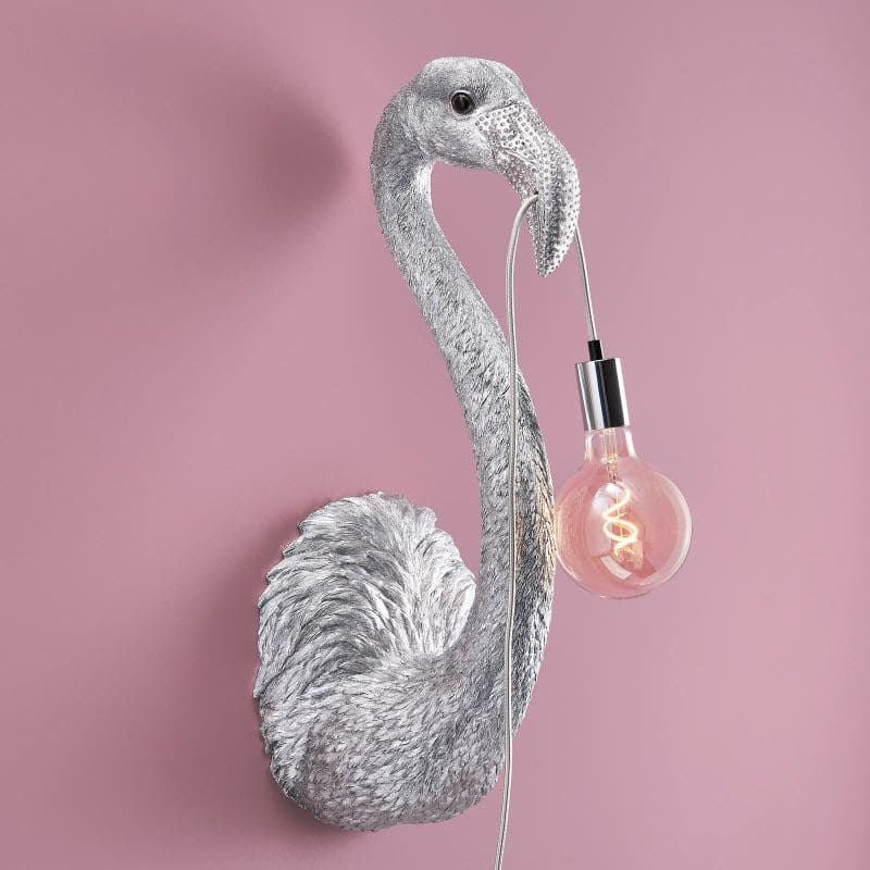 Luxusní stříbrná designová nástěnná lampa Flamingo Tiffany dodá vašemu interiéru osobitý styl a elegantní atmosféru - Waterfall Bathrooms
