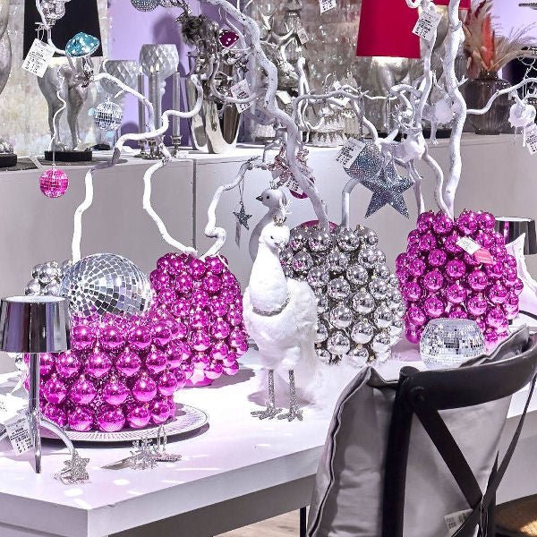 Luxusní designová stříbrná váza Boule Velká z exkluzivní kolekce Funky Christmas Collection dodá interiéru osobitý elegantní třpyt - Waterfall Bathrooms