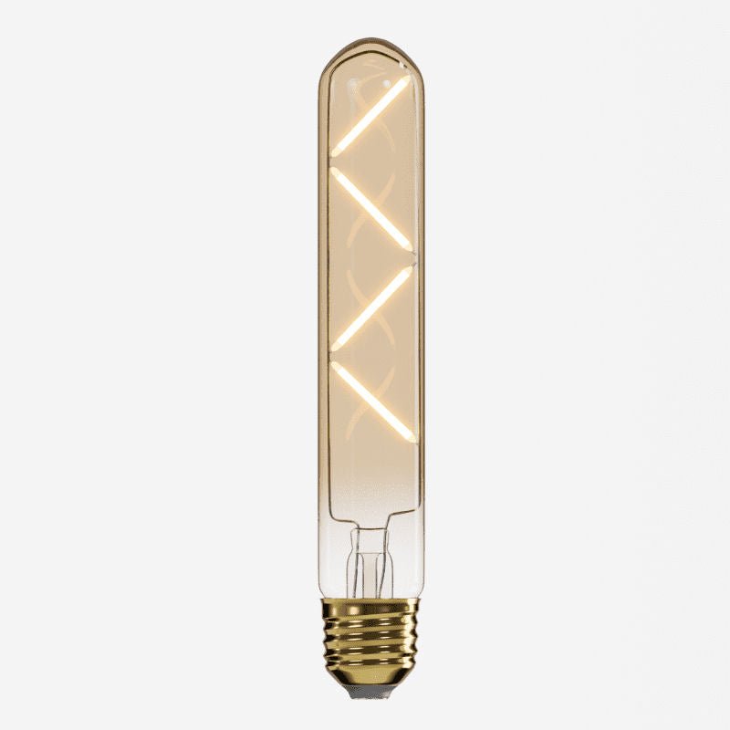 Prémiová designová trubicová LED vintage žárovka z jantarového skla se zlatou paticí dodá interiéru elegantní hřejivé osvětlení - Waterfall Bathrooms