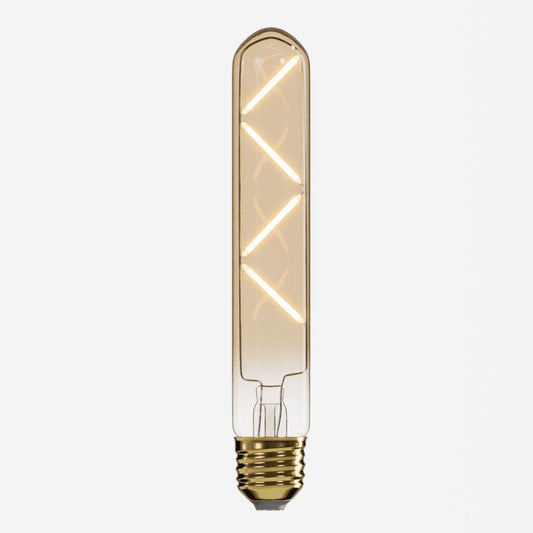 Prémiová designová trubicová LED vintage žárovka z jantarového skla se zlatou paticí dodá interiéru elegantní hřejivé osvětlení - Waterfall Bathrooms