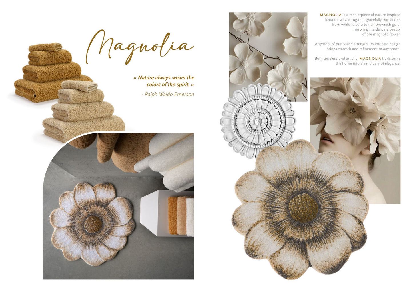 Luxusní koupelnová předložka MAGNOLIA od Abyss & Habidecor