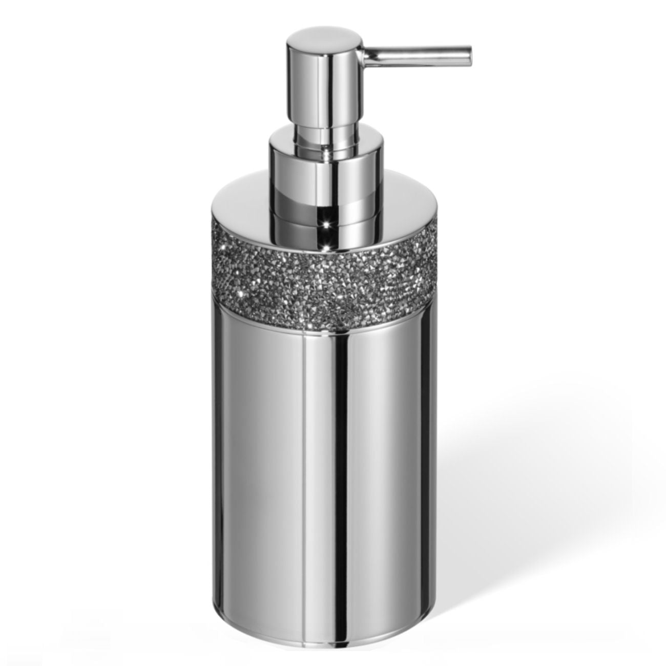 Luxusní chromový dávkovač mýdla Decor Walther Rocks s krystaly Swarovski® přináší do koupelny eleganci a oslnivý třpyt - Waterfall Bathrooms