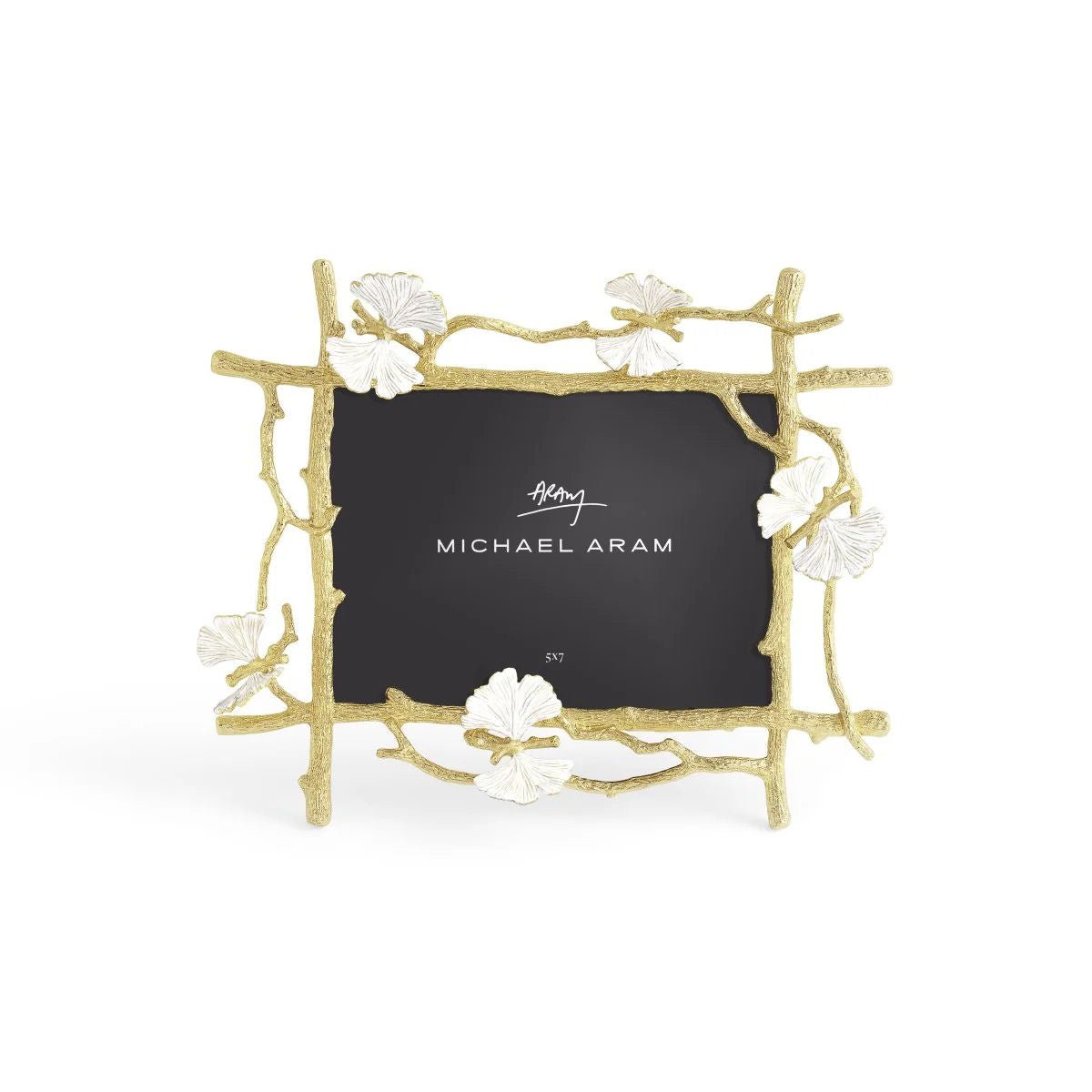 Luxusní kovový fotorámeček Michael Aram Butterfly Ginkgo Gold v elegantní zlaté a bílé barvě ozdobí každý prémiový interiér - Waterfall Bathrooms