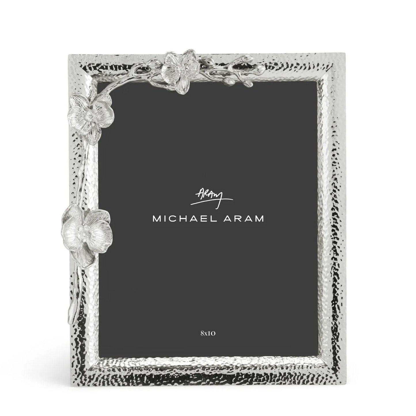 Luxusní stříbrný kovový fotorámeček bílá orchidej od značky Michael Aram zaujme elegantním motivem orchideje a detailním zpracováním - Waterfall Bathrooms
