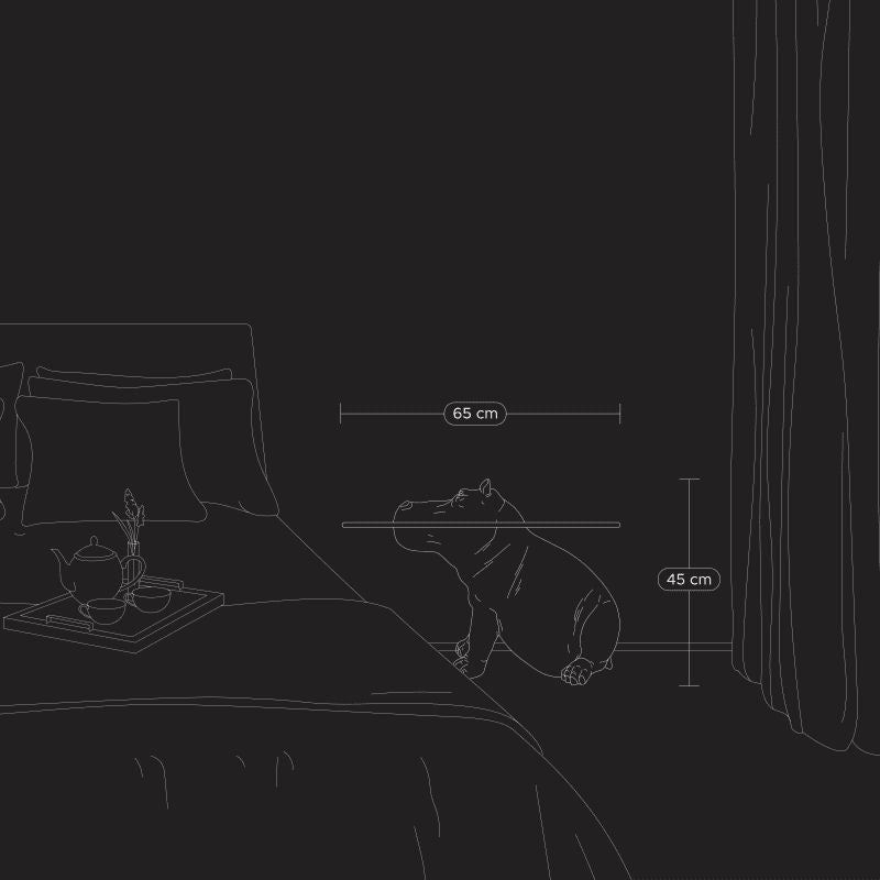 Luxusní zlatý odkládací stolek Werner Voss ve tvaru hrocha Patty Potamus s deskou Waterfall Bathrooms