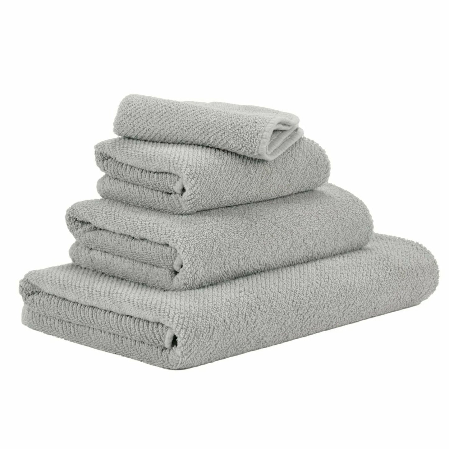 Luxusní platinově šedý ručník 992 Platinum ze 100% egyptské bavlny Giza 70 s texturou Twill Waterfall Bathrooms