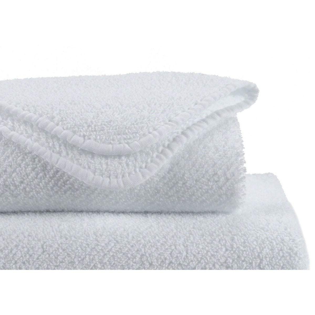 Luxusní bílý froté ručník 100 White s diagonální texturou Twill Abyss & Habidecor Waterfall Bathrooms