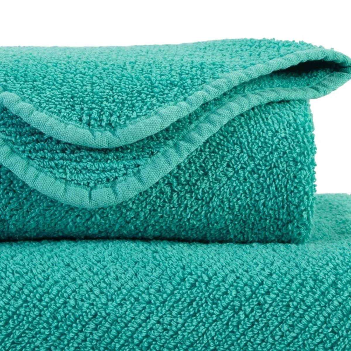 Luxusní azurově modrý ručník 302 Lagoon ze 100% egyptské bavlny Giza 70 s texturou Twill Waterfall Bathrooms