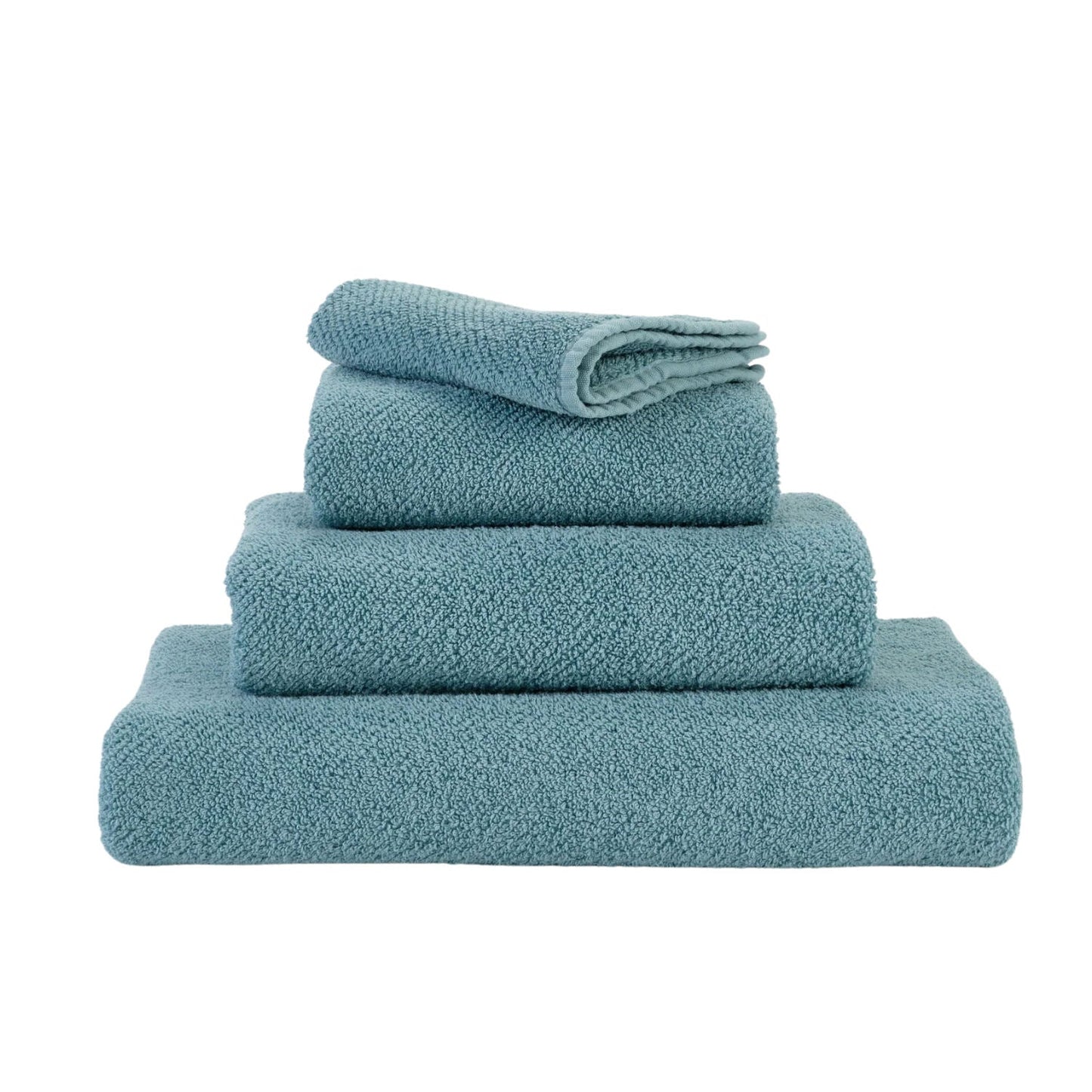 Luxusní modrý ručník 309 Atlantic ze 100% egyptské bavlny Giza 70 s texturou Twill Waterfall Bathrooms