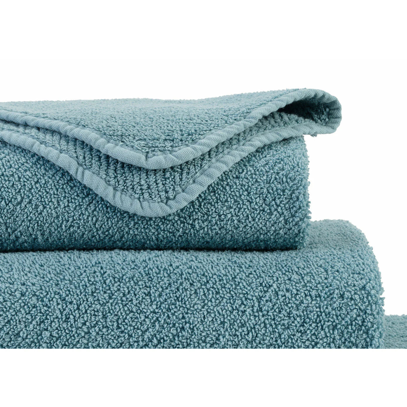 Luxusní modrý ručník 309 Atlantic ze 100% egyptské bavlny Giza 70 s texturou Twill Waterfall Bathrooms