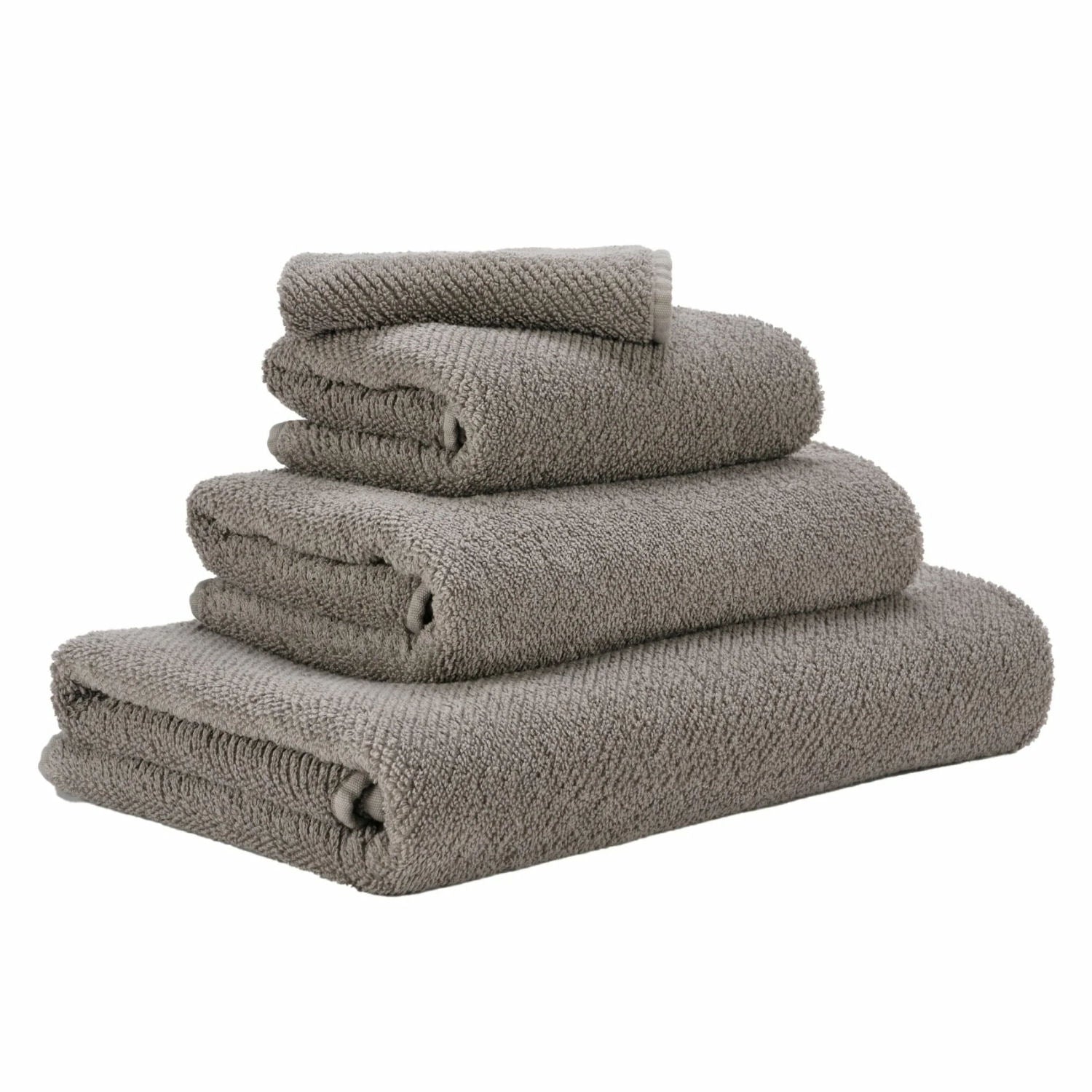 Luxusní šedobéžový ručník 940 Atmosphere ze 100% egyptské bavlny Giza 70 s texturou Twill Waterfall Bathrooms