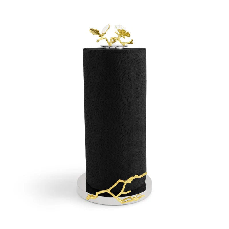 Luxusní stojan na kuchyňské utěrky Michael Aram Butterfly Ginkgo Gold v elegantním zlatém provedení dodá kuchyni výjimečný styl - Waterfall Bathrooms