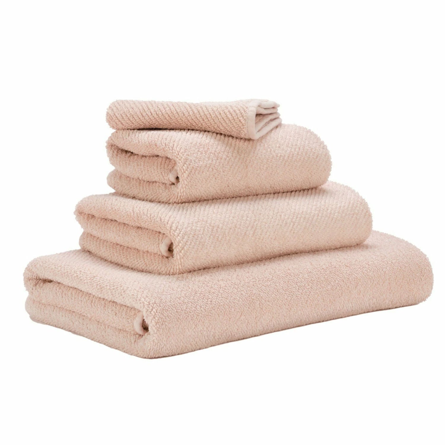 Luxusní tělový ručník 610 Nude ze 100% egyptské bavlny Giza 70 s texturou Twill Waterfall Bathrooms