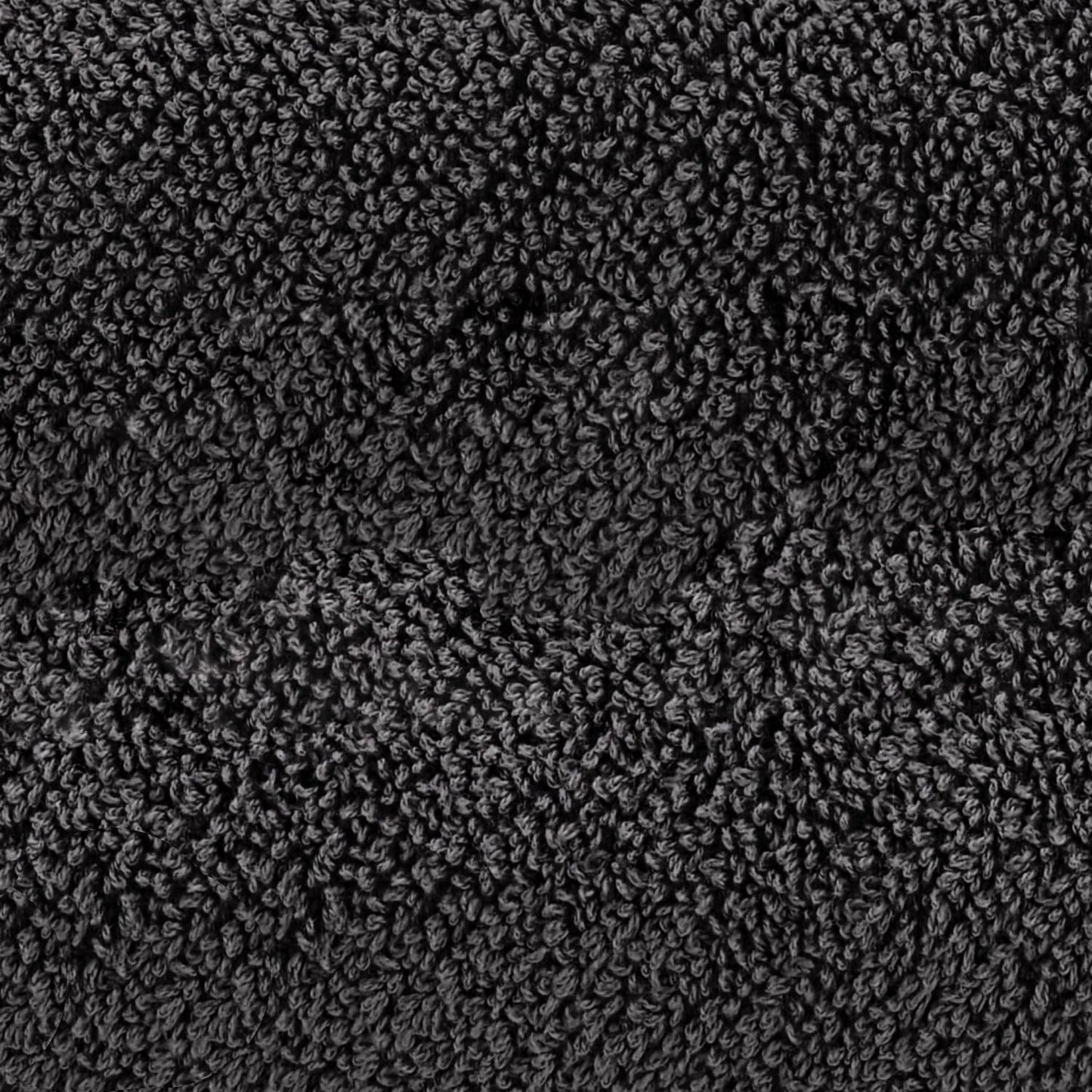 Luxusní tmavě šedý ručník 997 Volcan ze 100% egyptské bavlny Giza 70 s texturou Twill Waterfall Bathrooms