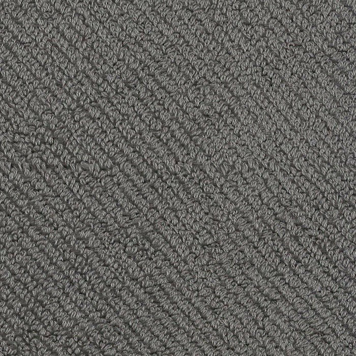 Luxusní tmavě šedý ručník 920 Gris ze 100% egyptské bavlny Giza 70 s texturou Twill Waterfall Bathrooms