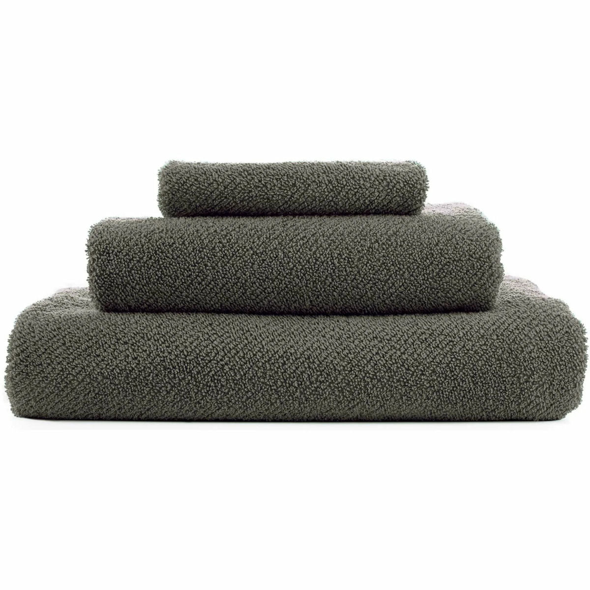 Luxusní tmavě šedý ručník 920 Gris ze 100% egyptské bavlny Giza 70 s texturou Twill Waterfall Bathrooms