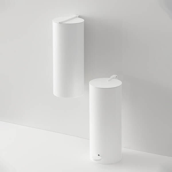 Luxusní matně bílý pedálový odpadkový koš Decor Walther Mikado o objemu 2,6 l - Waterfall Bathrooms