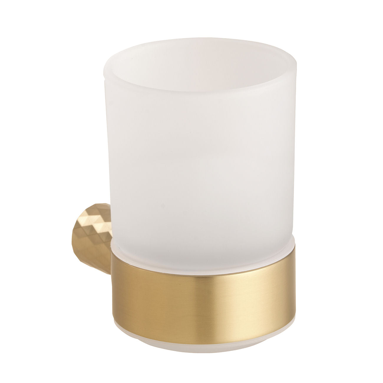 Zlatý matný držák na kartáčky na stěnu Champagne Gold