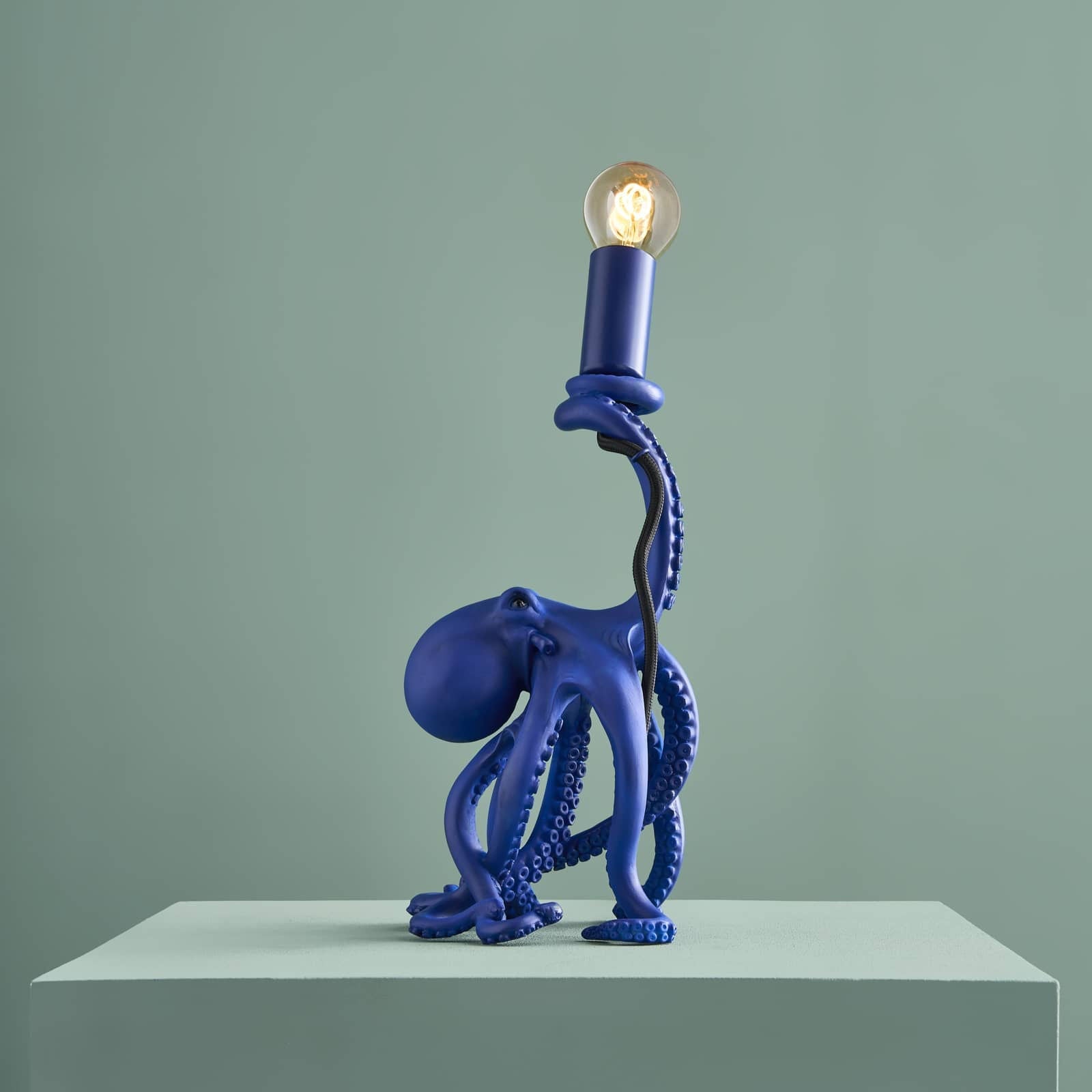 Malá modrá designová lampa chobotnice, baby octopus