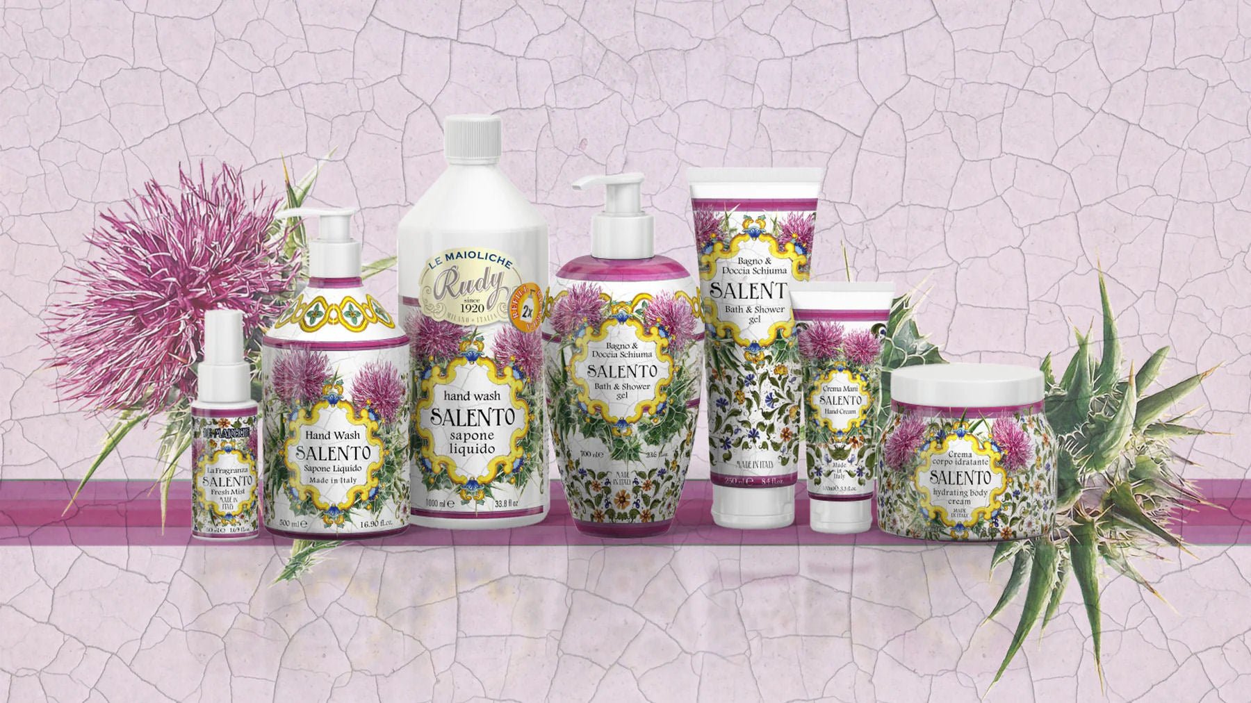 Rudy Profumi Náplň tekutého mýdla Salento, 1000 ml, vůně citrusový citron a jasmín, Waterfall Bathrooms