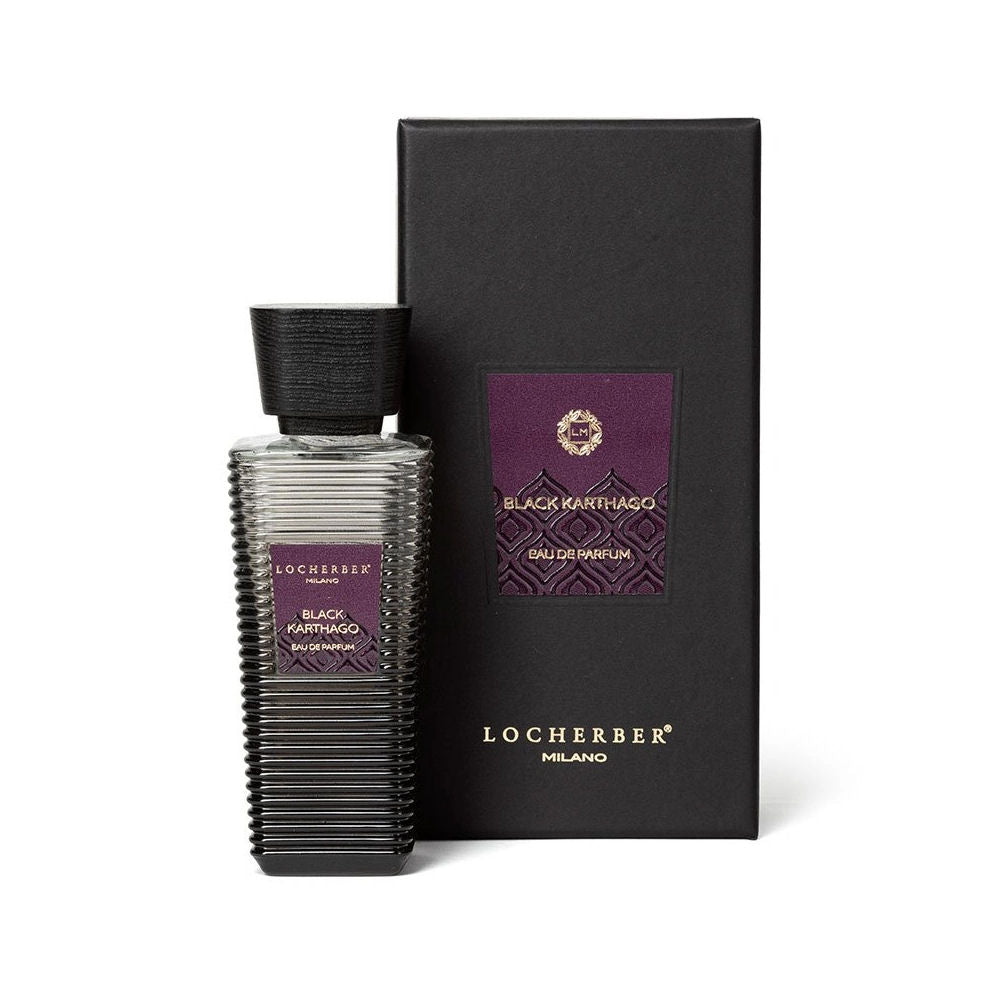 Parfémovaná voda Black Karthago (100 ml) od Locherber Milano, vůně granátové jablko, grapefruit, datle a vanilka, Waterfall Bathrooms.