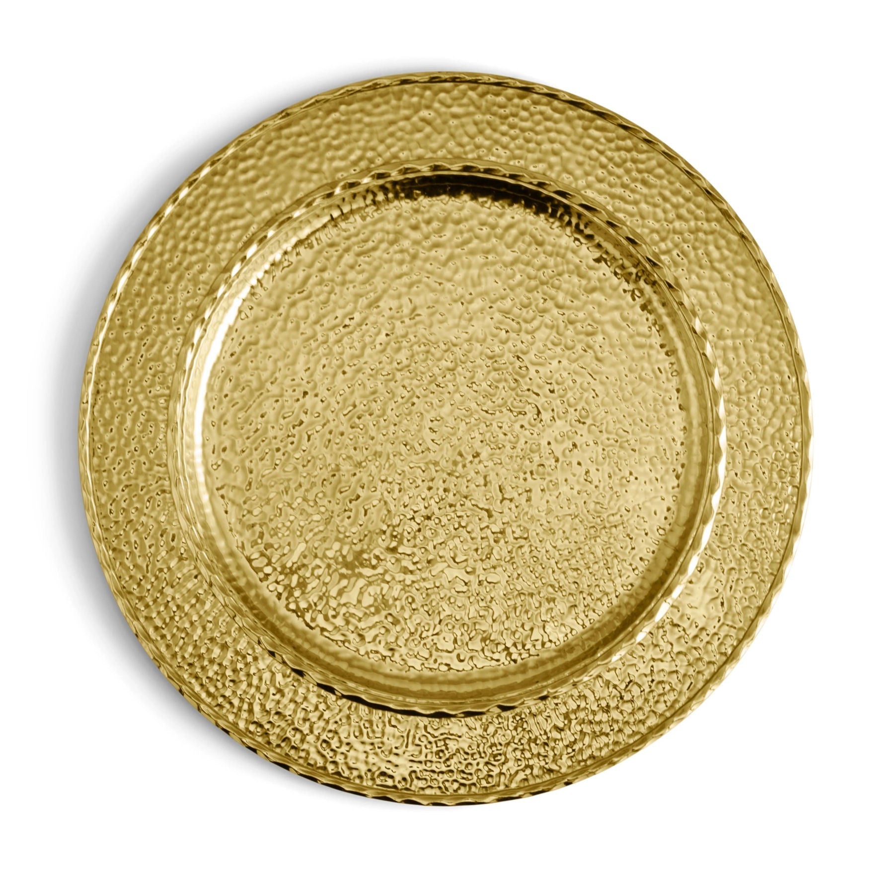 Luxusní pozlacený servírovací podnos Gold Hammertone od značky Michael Aram v exkluzivním zlatém tepaném designu - Waterfall Bathrooms