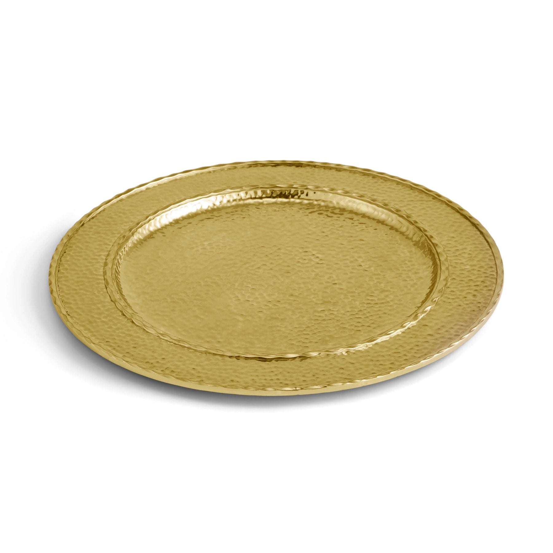 Luxusní pozlacený servírovací podnos Gold Hammertone od značky Michael Aram v exkluzivním zlatém tepaném designu - Waterfall Bathrooms