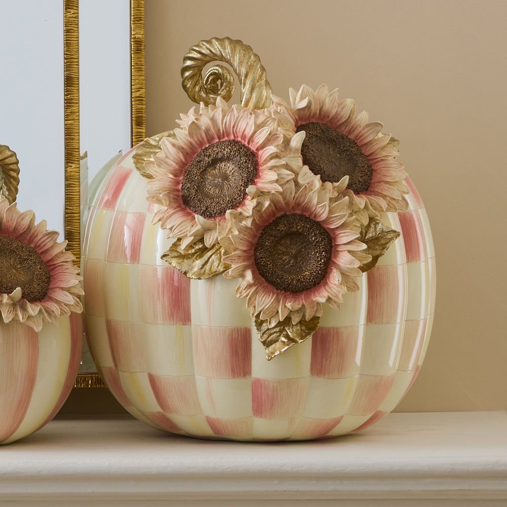 Růžová Rosy Check dýně Sunflower MacKenzie-Childs