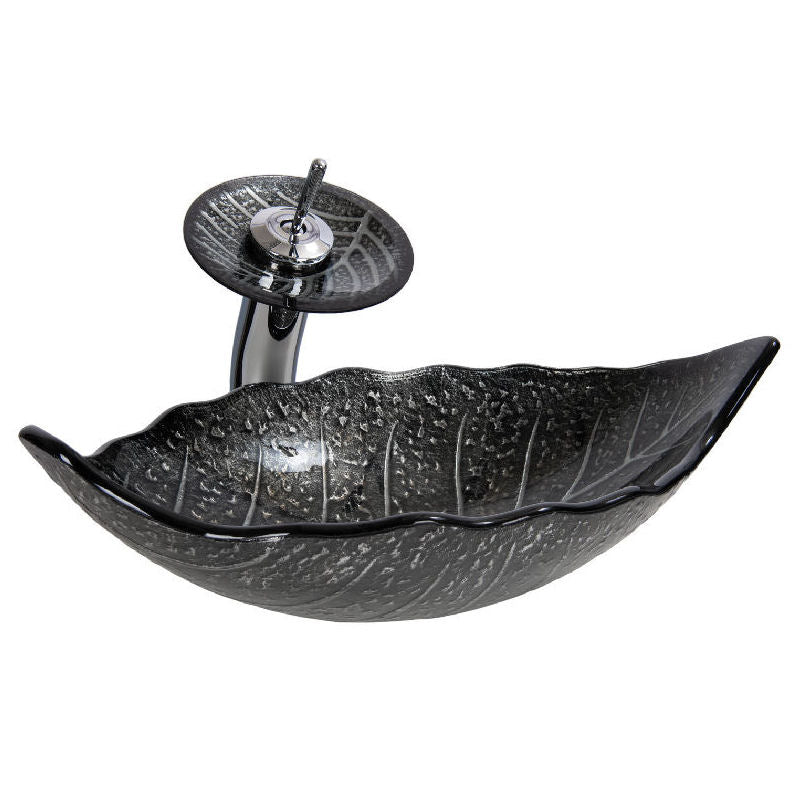 Waterfall® Leaf Metal - designový umyvadlový set ve tvaru listu