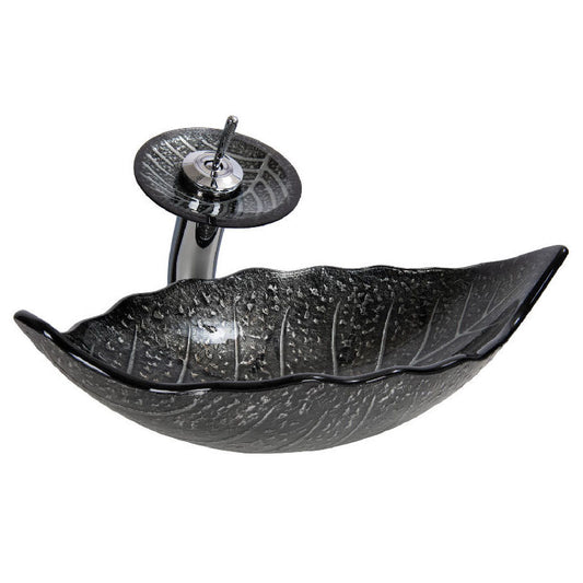 Waterfall® Leaf Metal - designový umyvadlový set ve tvaru listu
