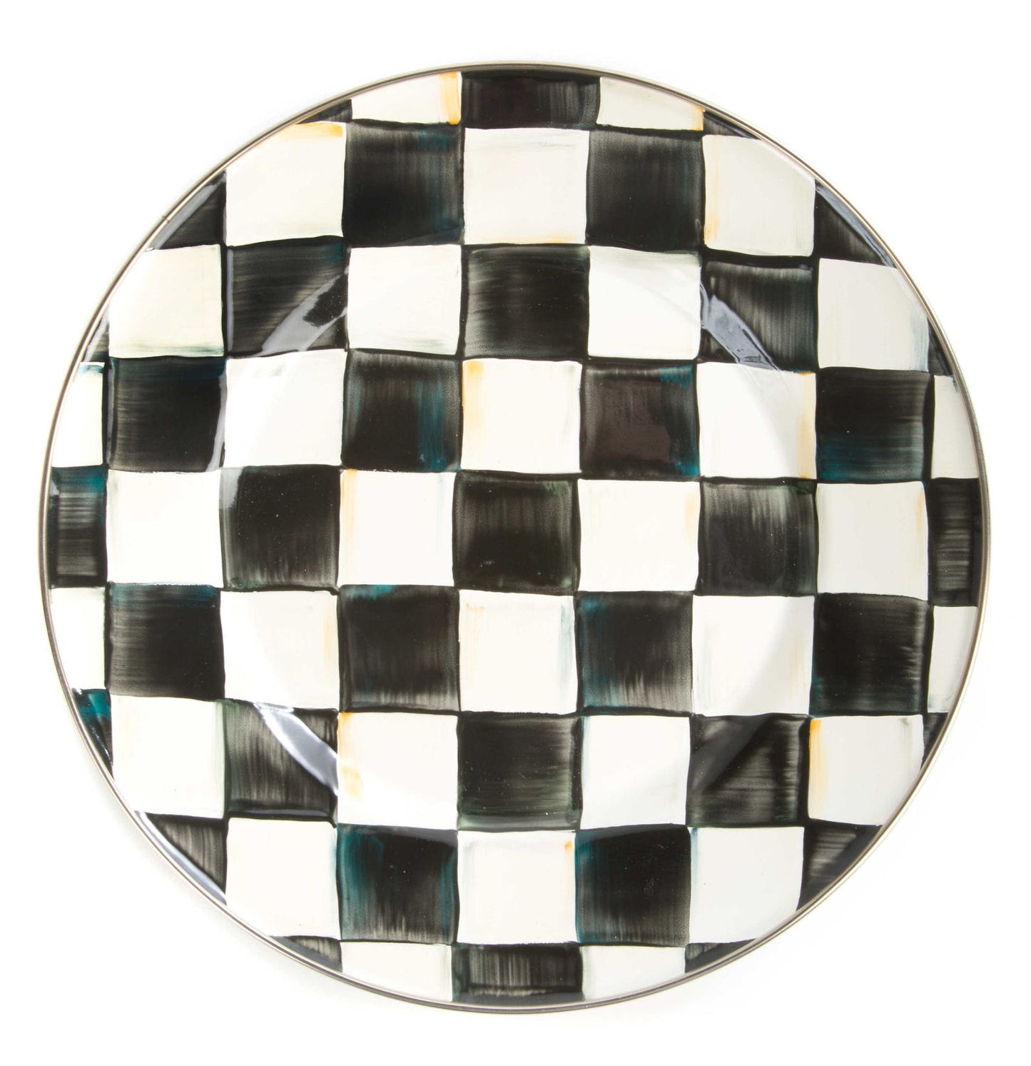 Courtly Check smaltovaný jídelní talíř 25.4cm - Mackenzie-Childs