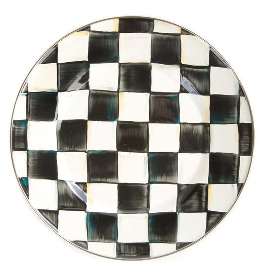 Courtly Check smaltovaný jídelní talíř 25.4cm - Mackenzie-Childs