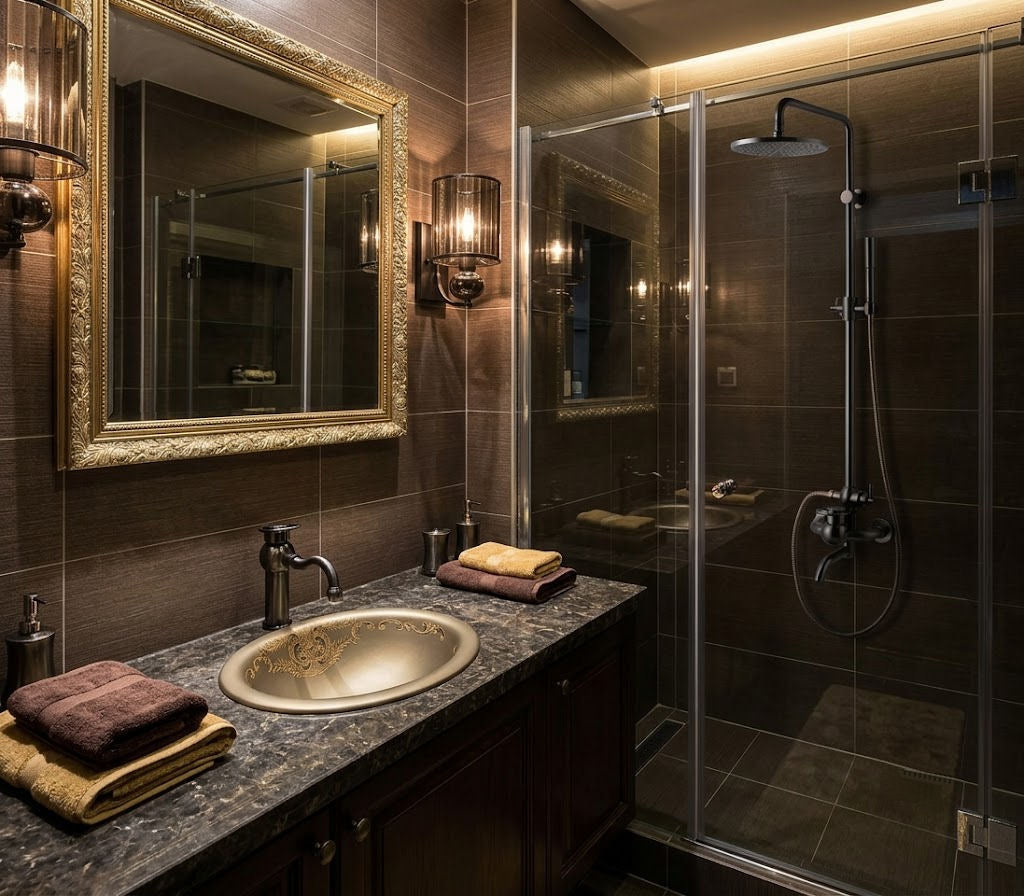Industriální umyvadlová baterie Sole olejem gumovaný bronz
