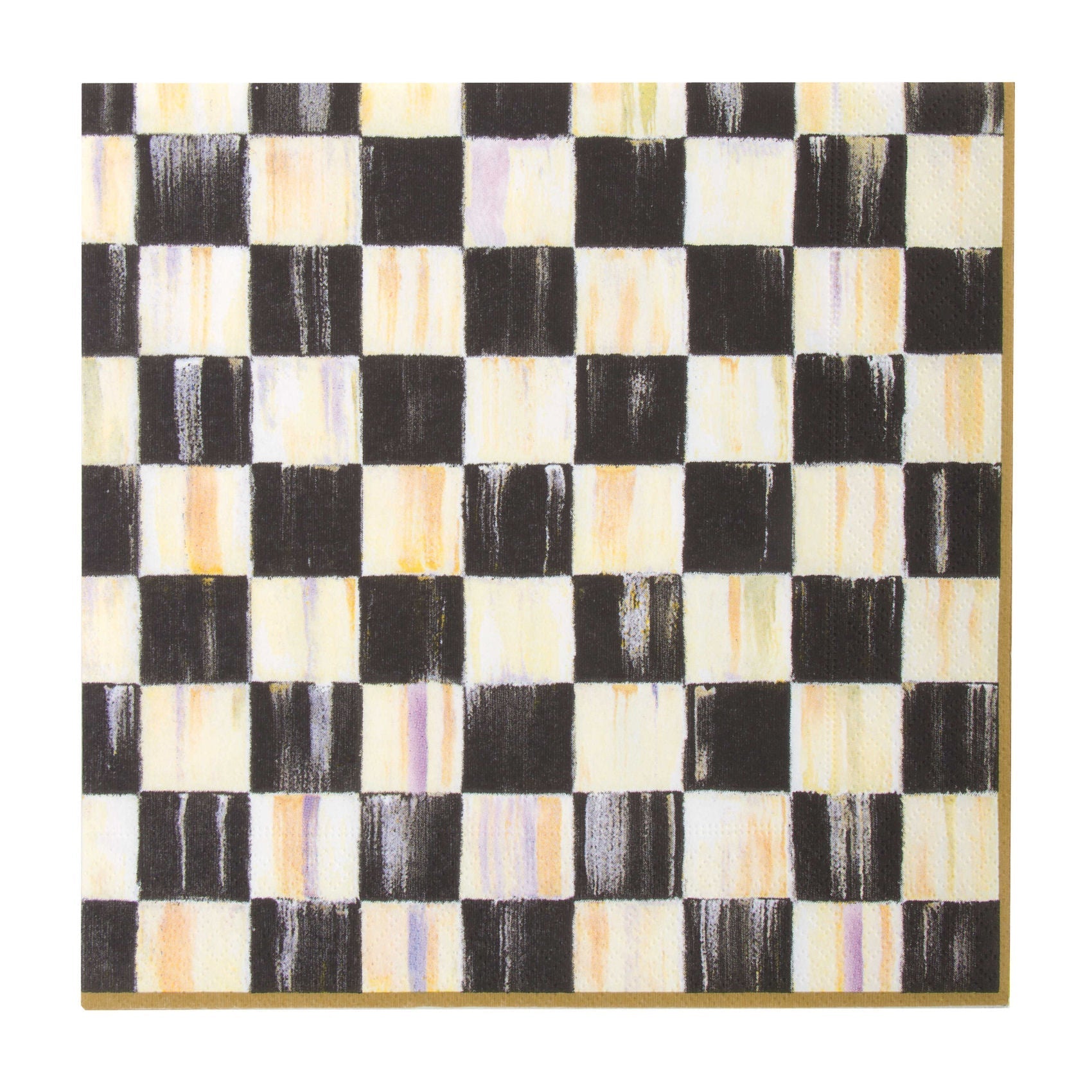 MacKenzie-Childs Stolní ubrousky Courtly Check 20 x 20 cm, třívrstvý papír, 20 ks, Waterfall Bathrooms