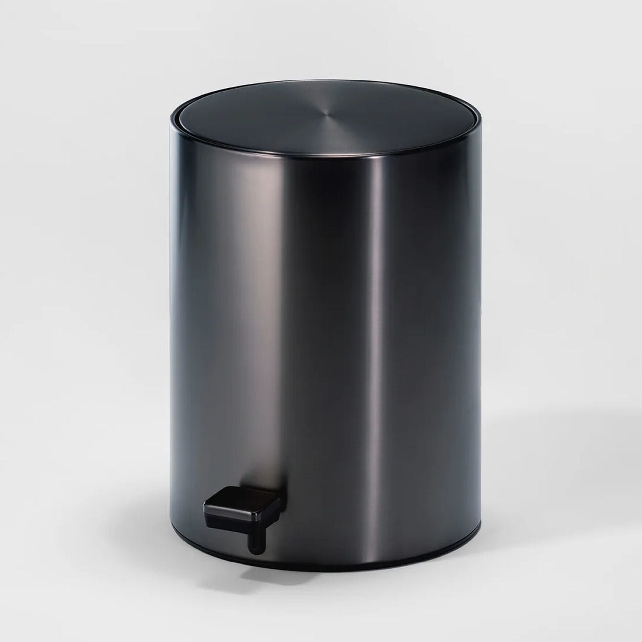 Tmavě šedý designový pedálový koš Gun Metal Decor Walther