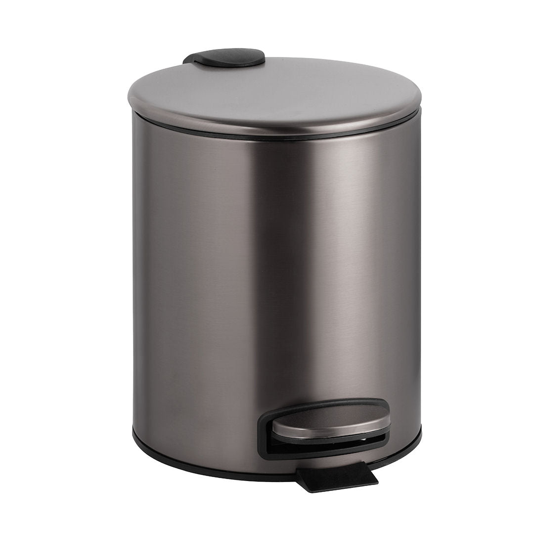 Tmavě šedý nerezový koš Gun Metal