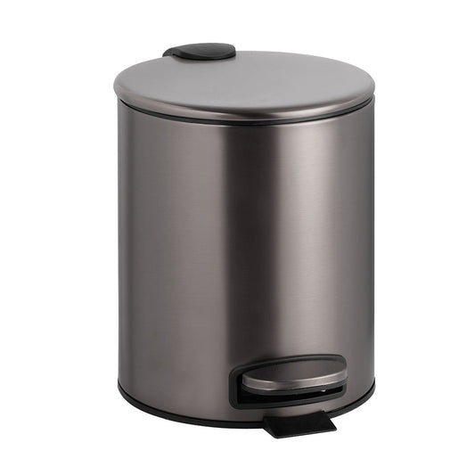 Tmavě šedý nerezový koš Gun Metal
