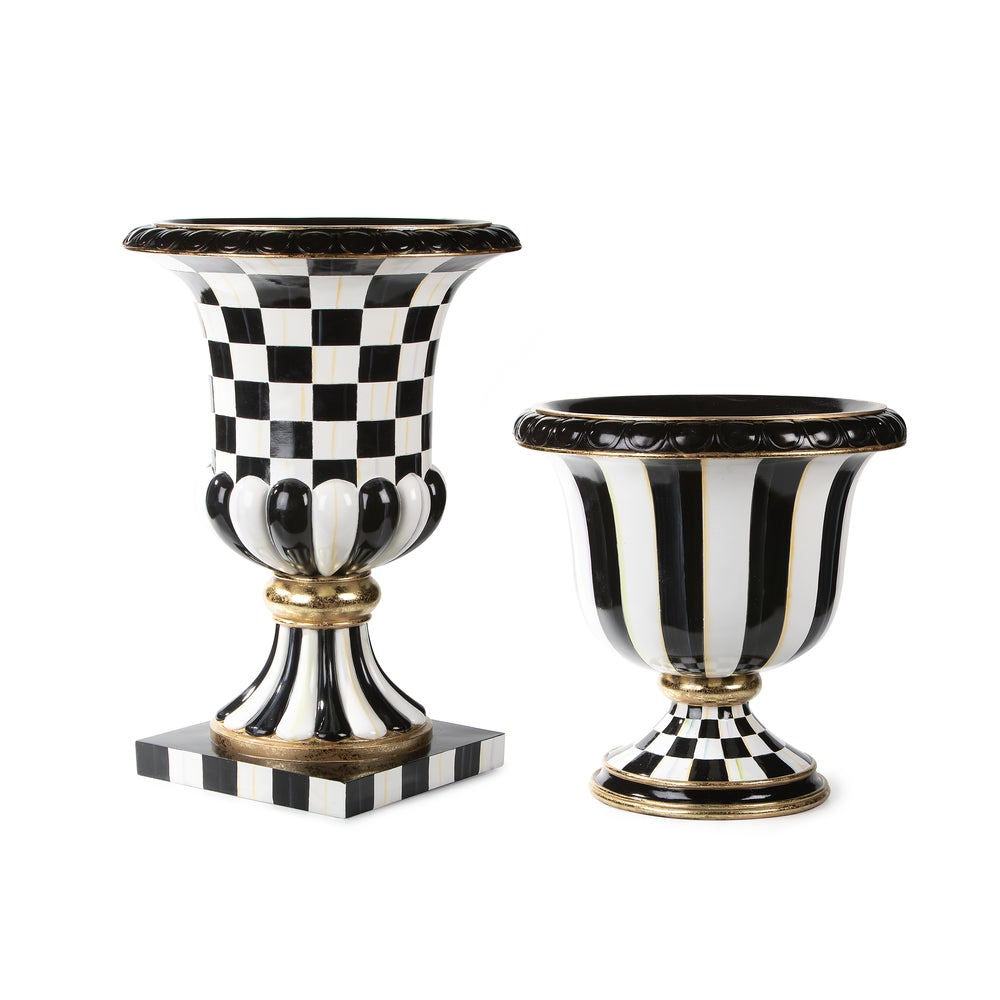 Courtly Check květináč na podstavci, MacKenzie-Childs