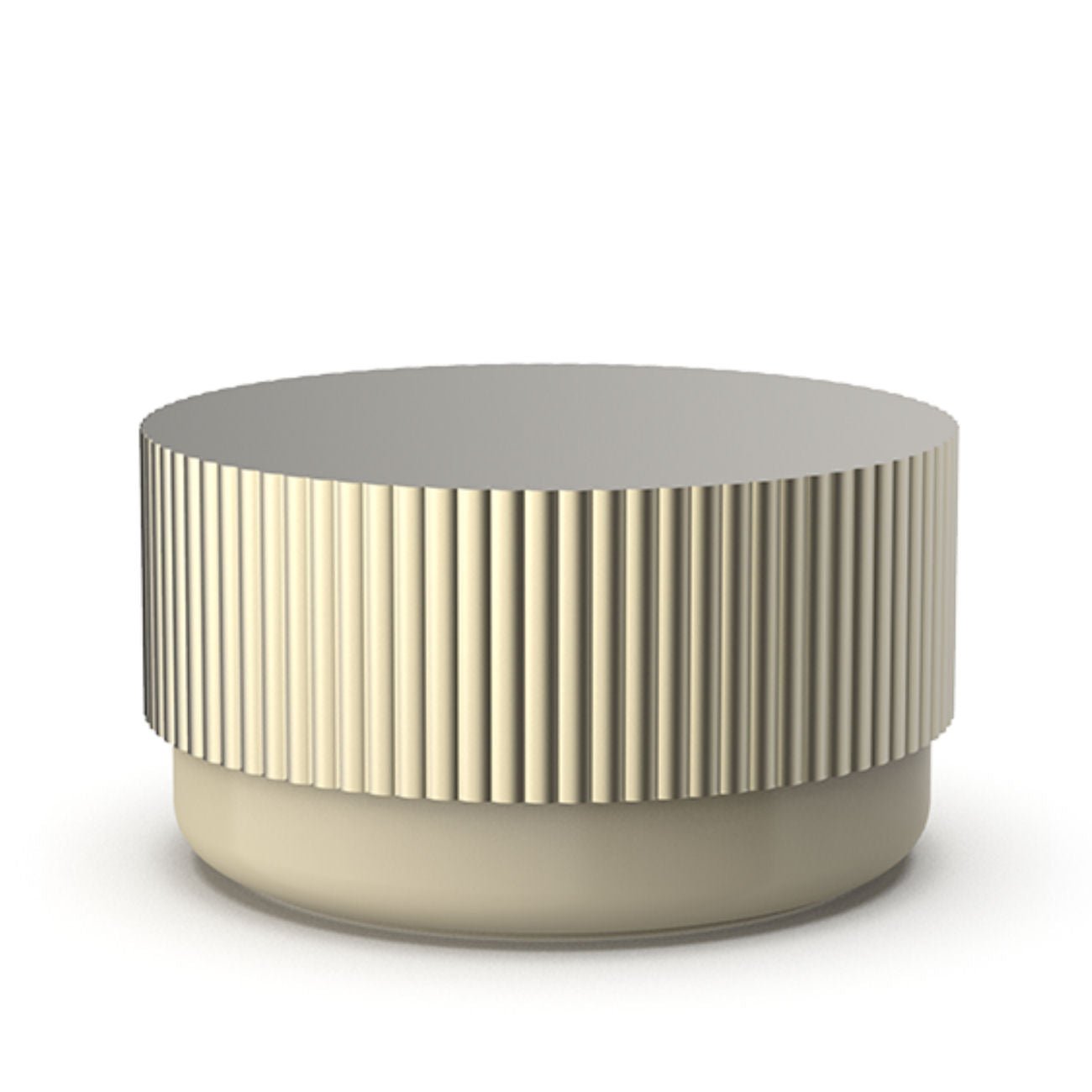 Luxusní velká víceúčelová dóza z hliníku a porcelánu v provedení Champagne Gold & Dune - Waterfall Bathrooms