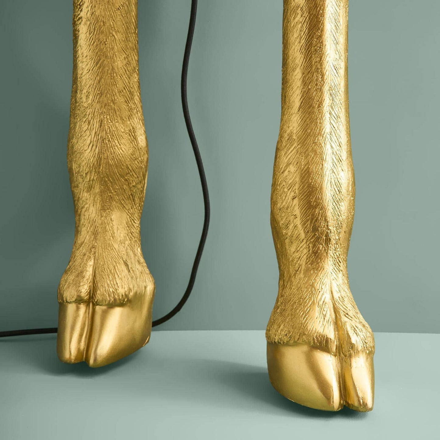 Zlatá podlahová lampa žirafa Luciever 198cm